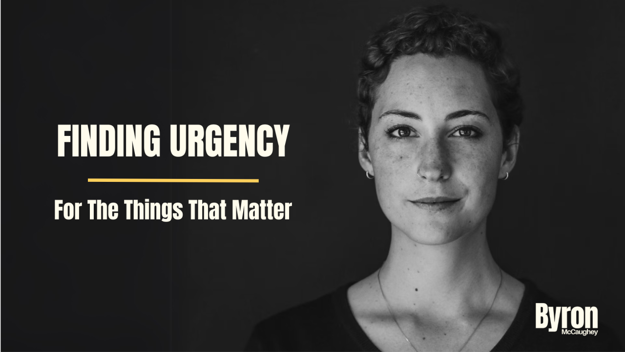 Cover image for the article "Finding Urgency - For the Things That Matter"